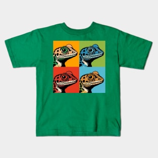 Pop Anole Art - Cool Lizard Kids T-Shirt